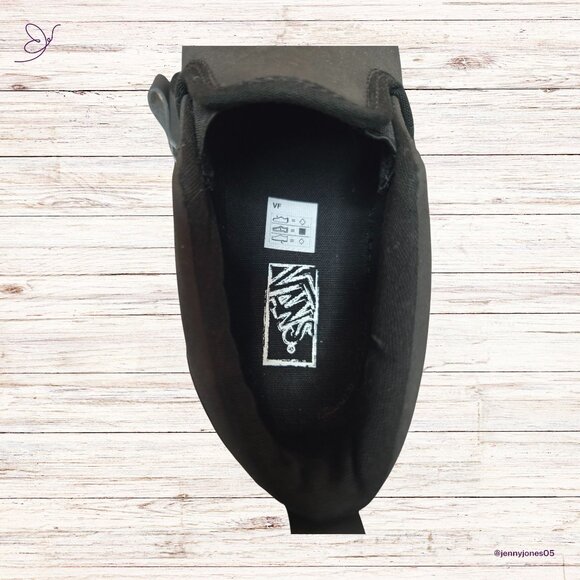 Vans Chalkboard Black Asher Slip-Ons~Kids Size 1.5~NIB~Rare! - Picture 5 of 7